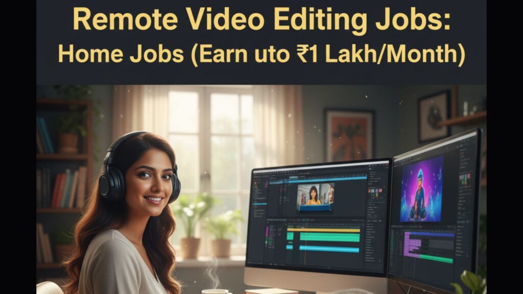 Remote Video Editing Jobs: Home Jobs (Earn up to ₹1 Lakh/Month)