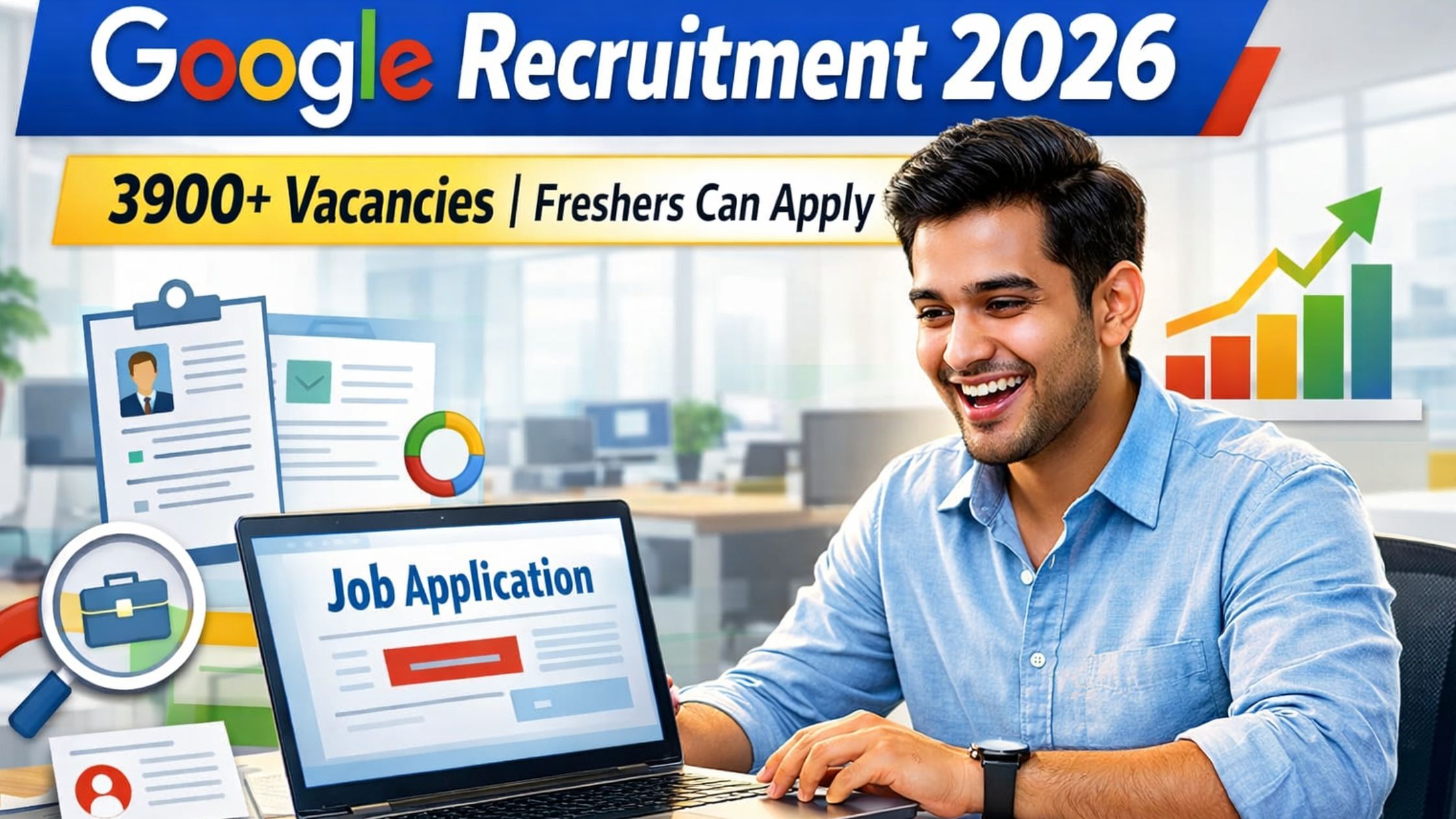 Google Recruitment 2026: 3900+ Vacancies for Freshers—No Exam, Direct Interview Opportunity